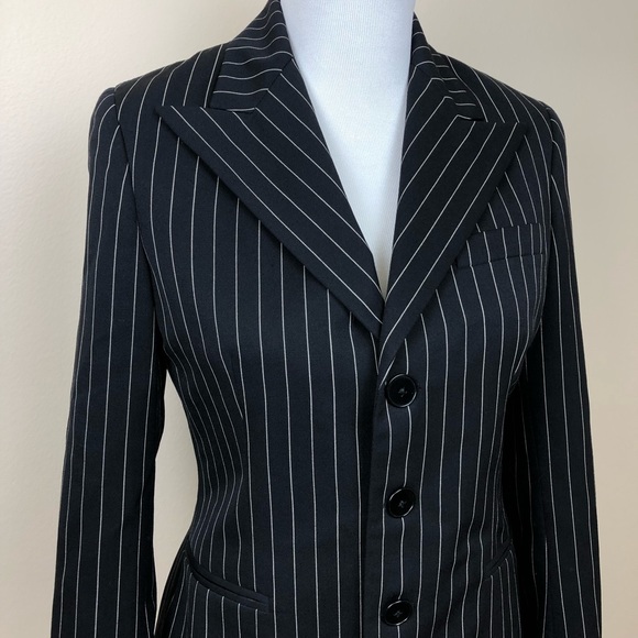 Ralph Lauren Black Label pinstripe blazer size 6 - Picture 3 of 8
